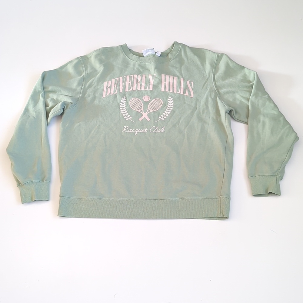 Mighty Fine Women's Beverly Hills Racquet Club Graphic Crewneck Size X Large